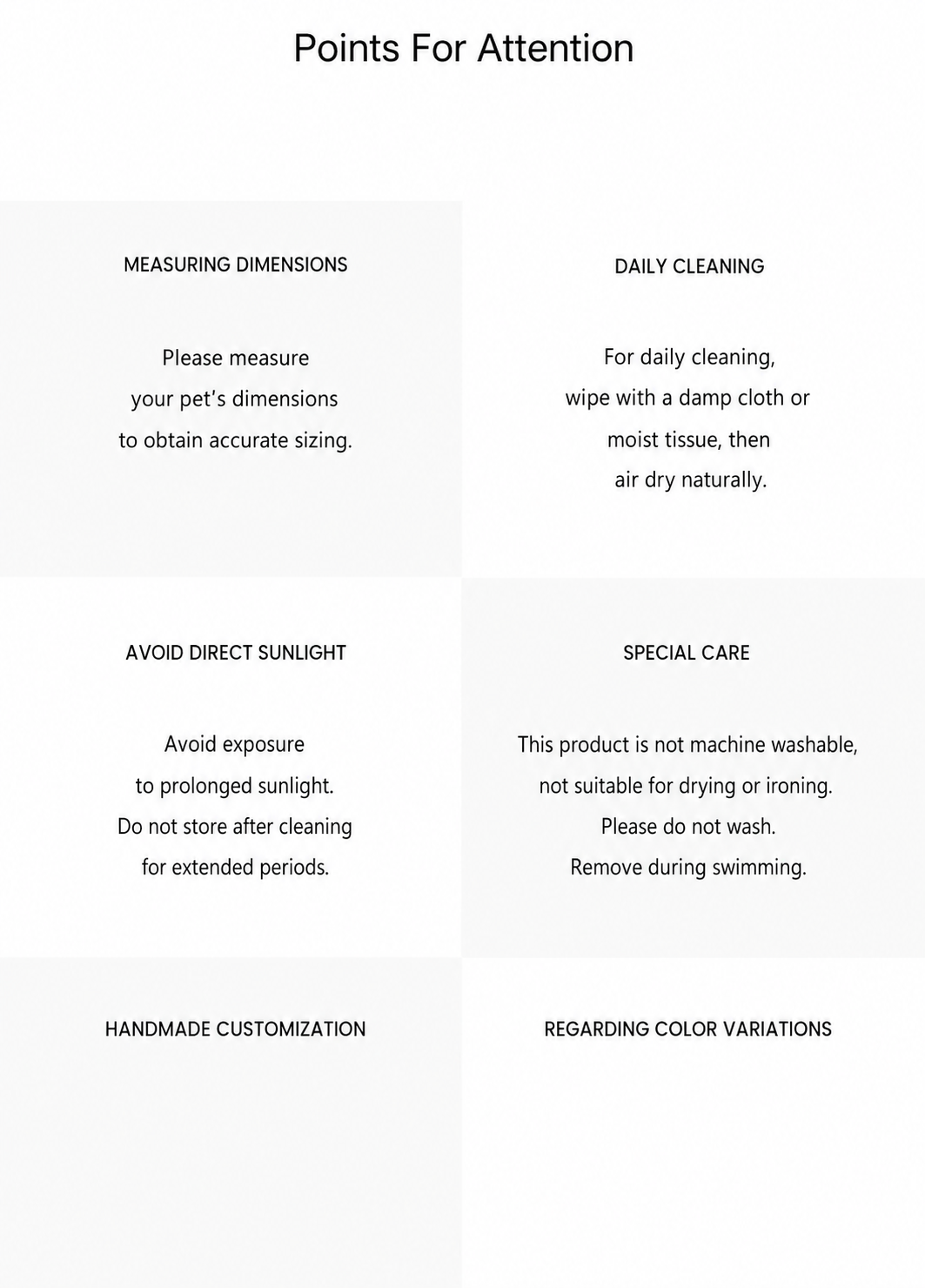 Care Instructions
