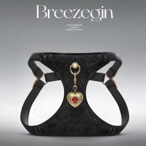 Classic Black Braided Jewelry Dog/Cat Harness