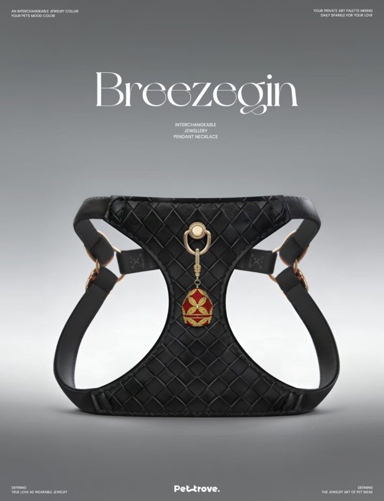 Classic Black Braided Jewelry Dog/Cat Harness