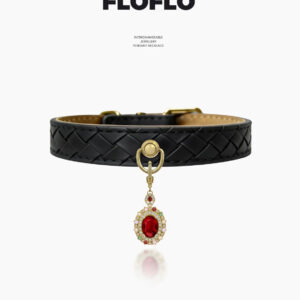 Classic Black Braided Jewelry Dog/Cat Collar