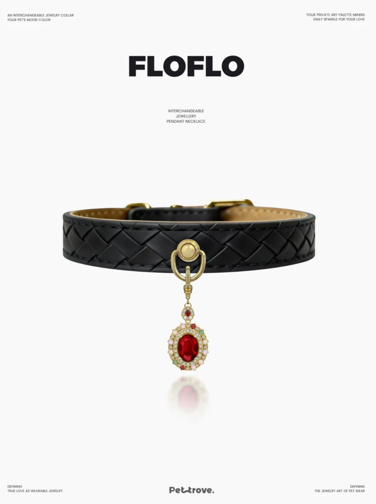 Classic Black Braided Jewelry Dog/Cat Collar