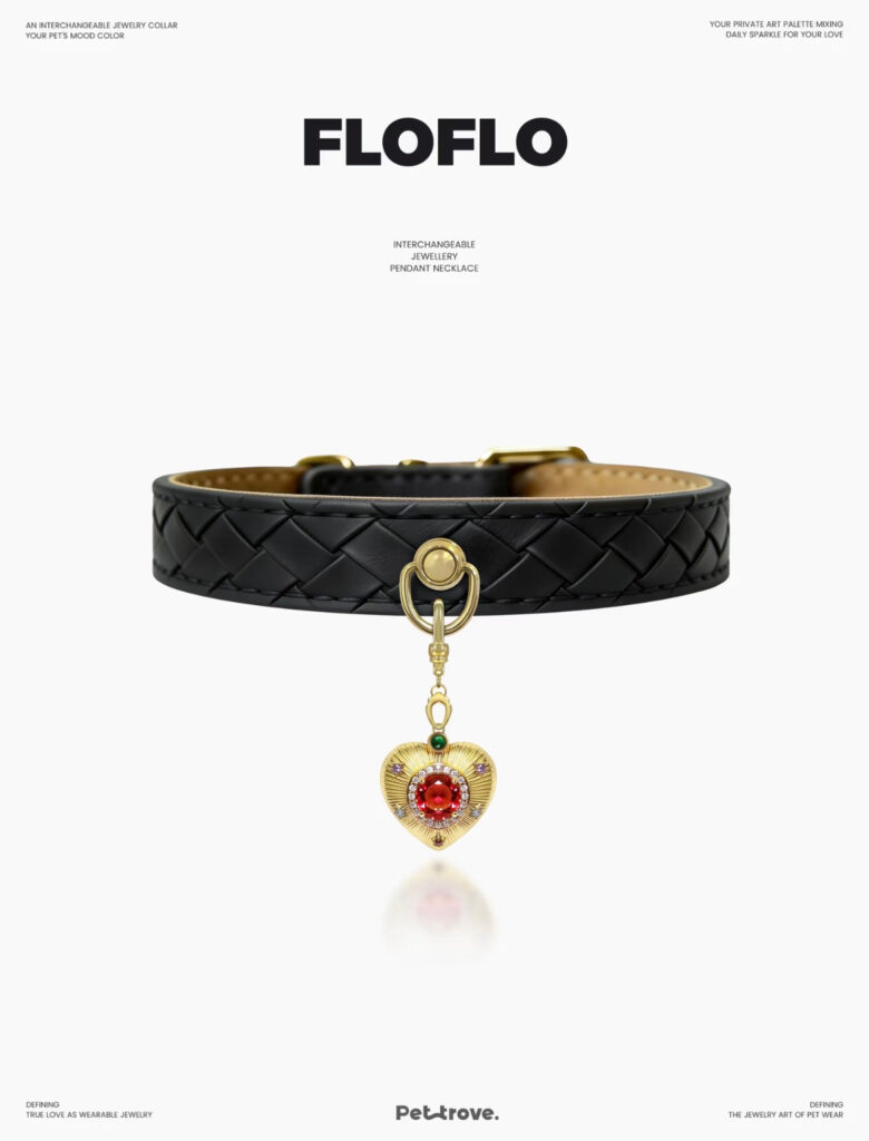 Classic Black Braided Jewelry Dog/Cat Collar