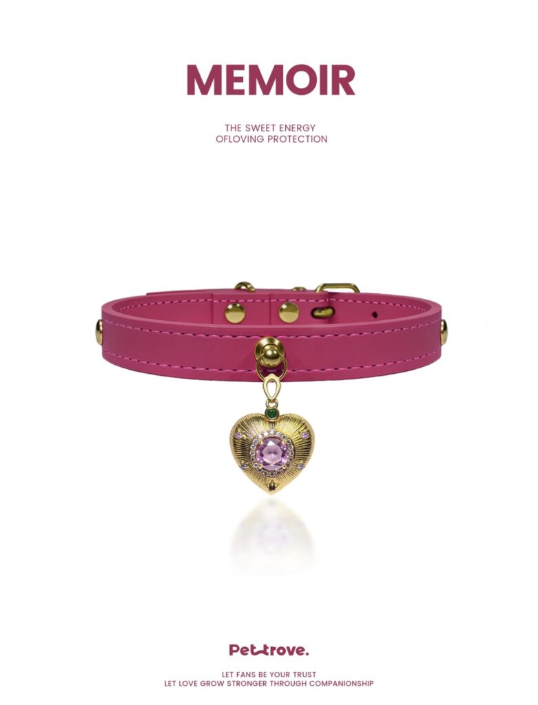 Deep Pink Crystal Dog  /Cat Collar
