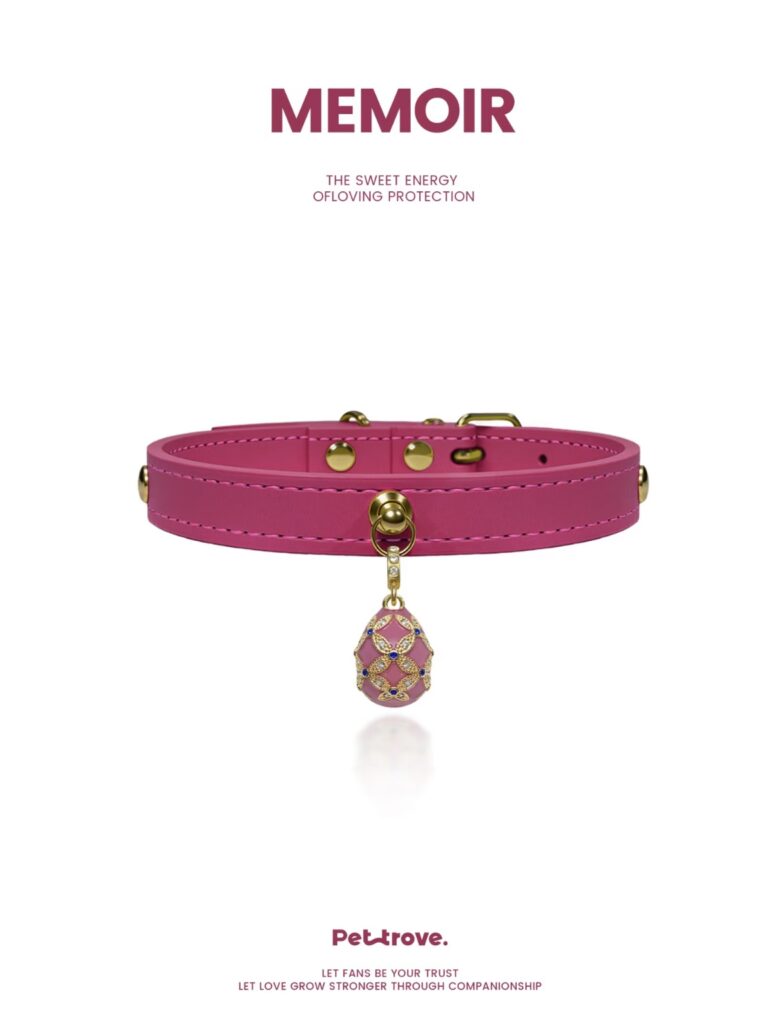 Deep Pink Crystal Dog  /Cat Collar