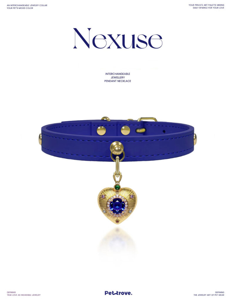 Royal Blue Crystal  cat/dog collar.