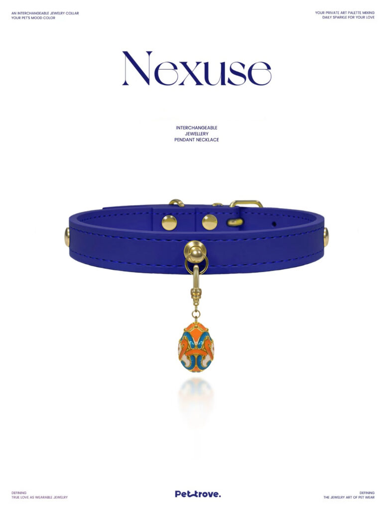 Royal Blue Crystal  cat/dog collar.