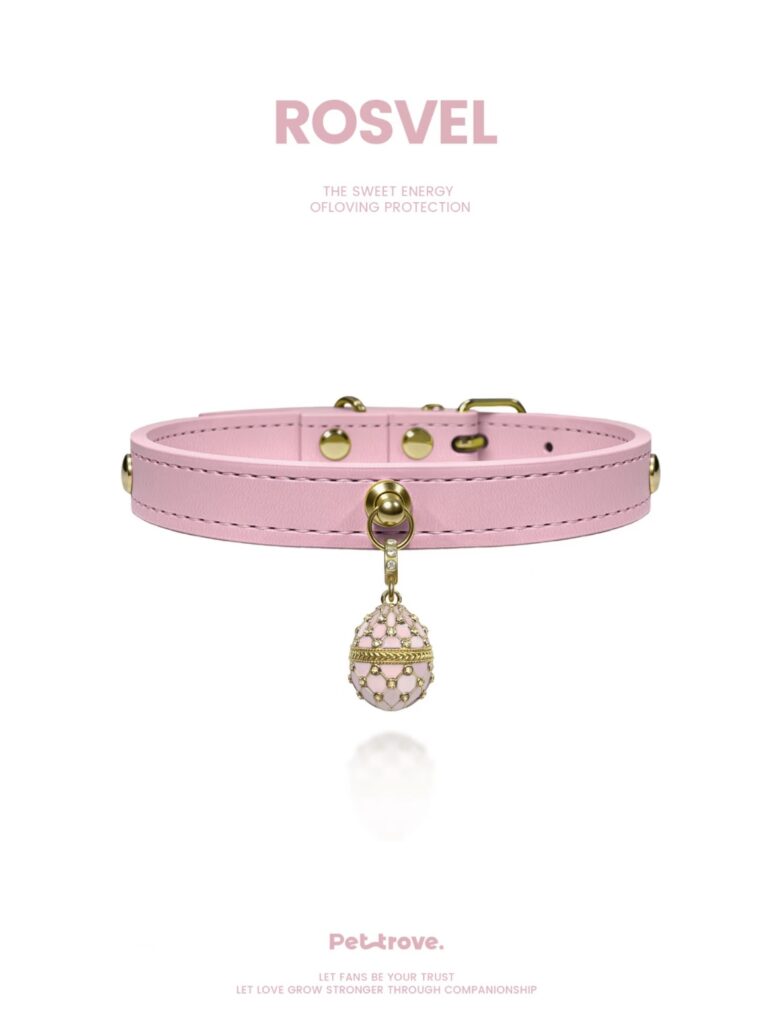 Light‑pink Rhinestone Collar for Cats & Dogs