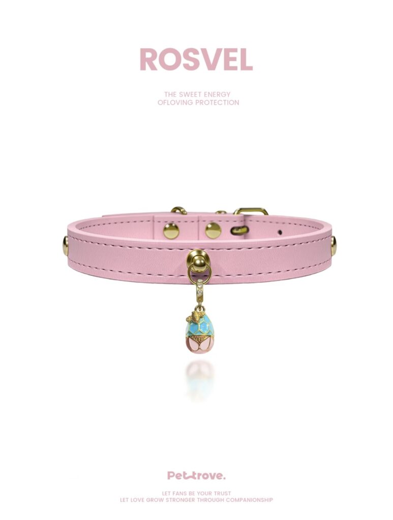 Light‑pink Rhinestone Collar for Cats & Dogs style 4