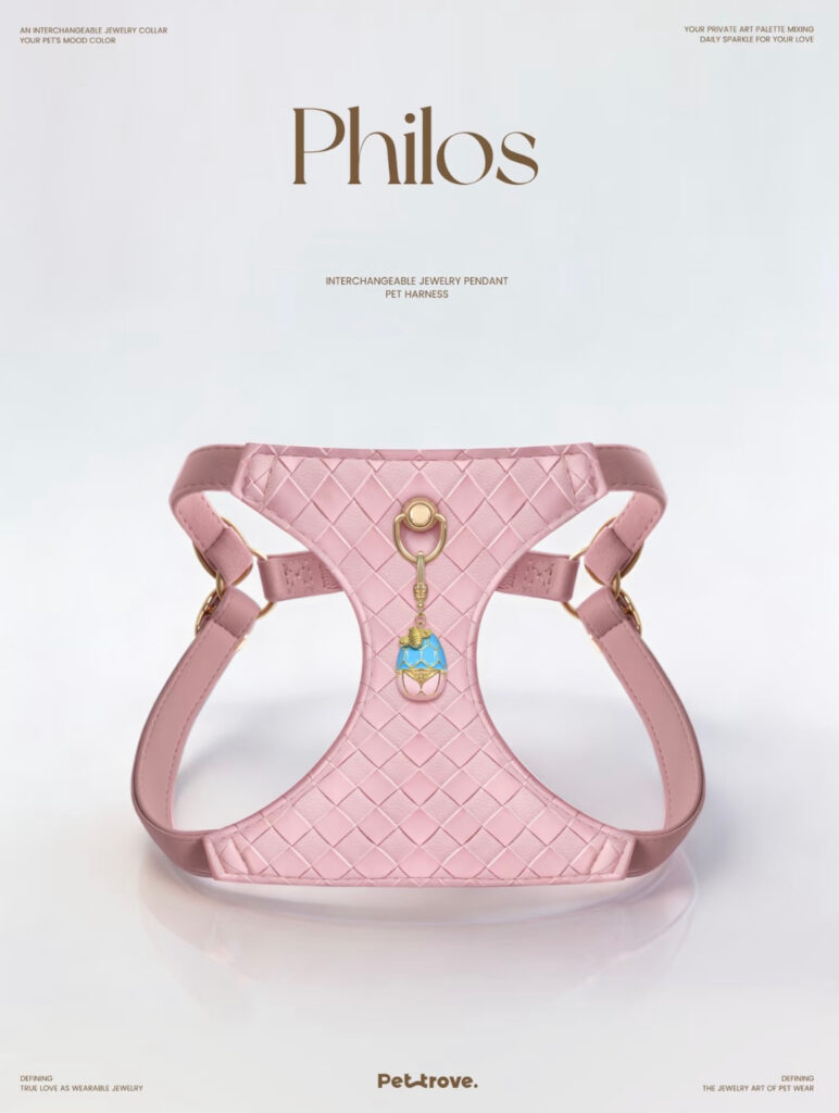 Luxury Sakura Pink Jewelry Dog/Cat Harness style 4
