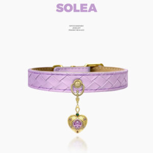 Light purple crocheted cat/dog collar.
