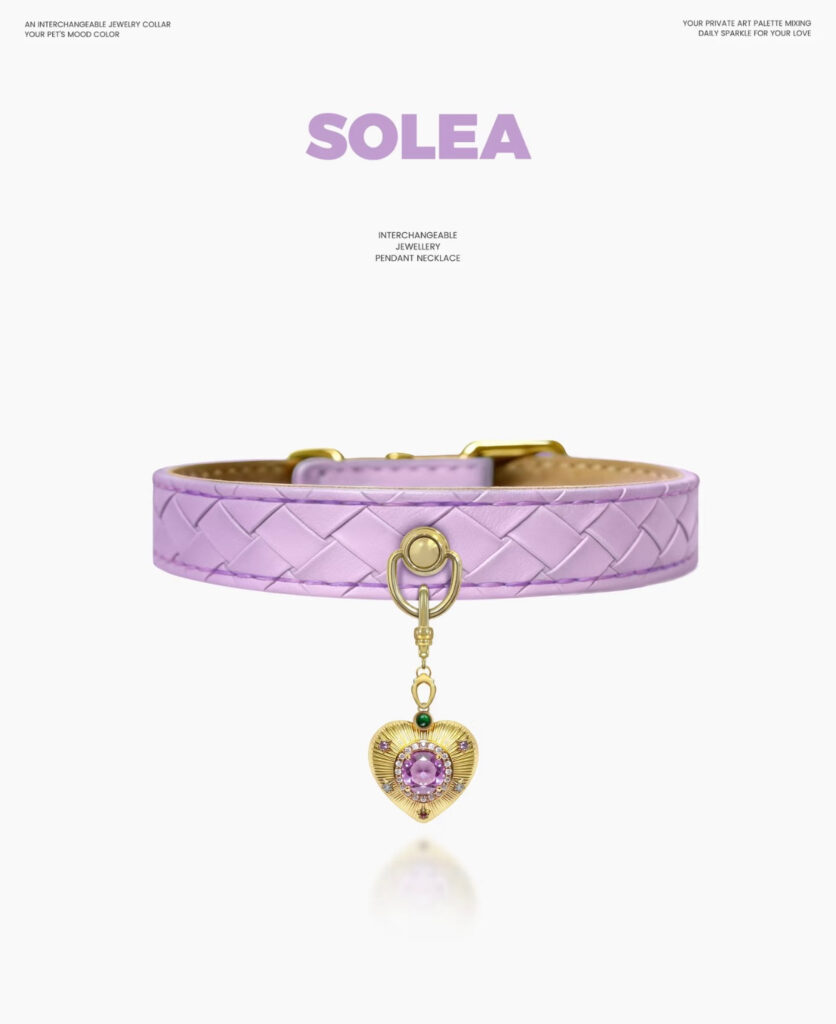 Light purple crocheted cat/dog collar.